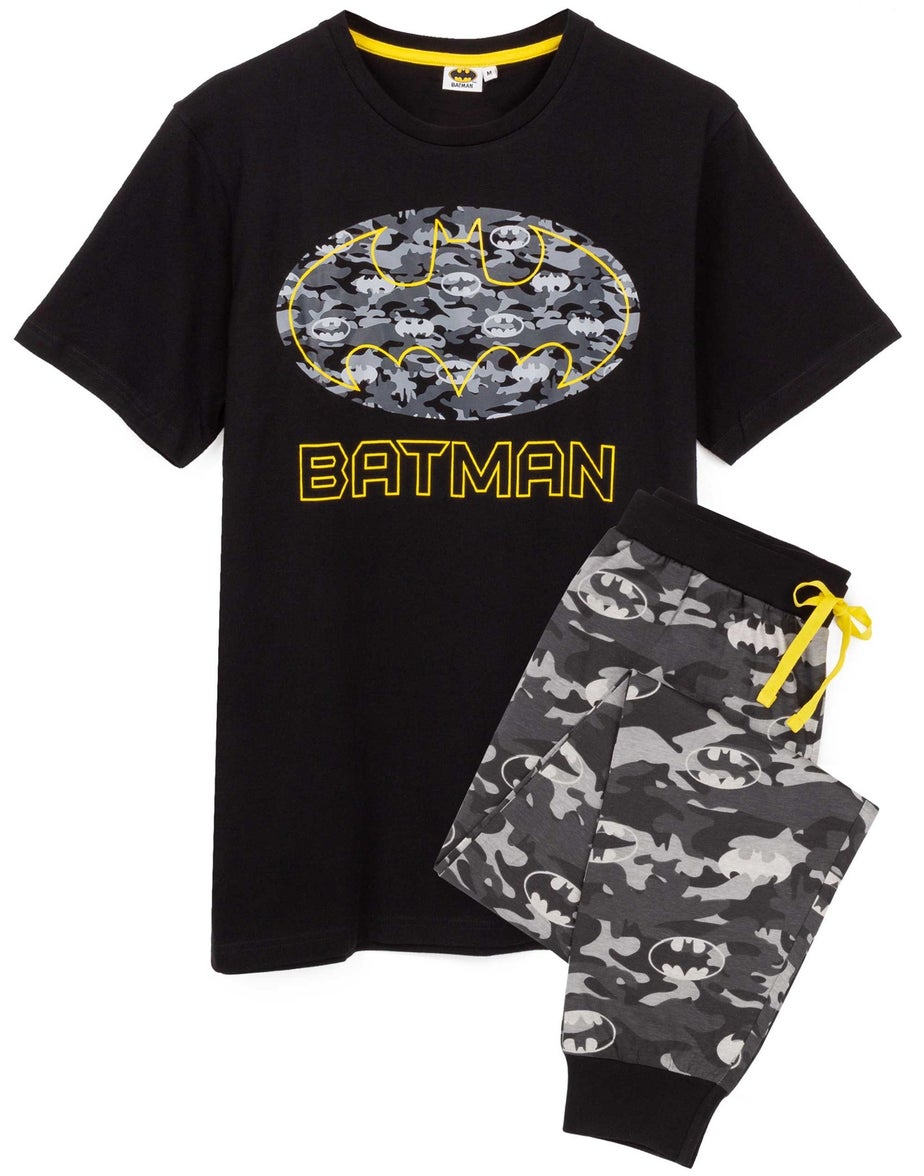 Vanilla Underground DC Comics Adults Camo Logo Black PJs