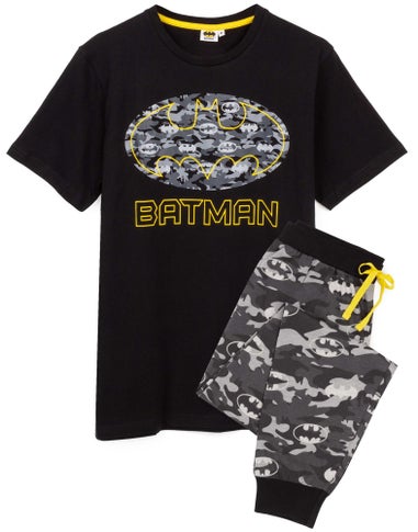 Vanilla Underground DC Comics Adults Camo Logo Black PJs