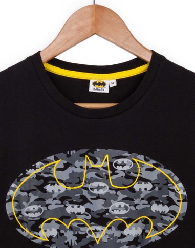 Vanilla Underground DC Comics Adults Camo Logo Black PJs