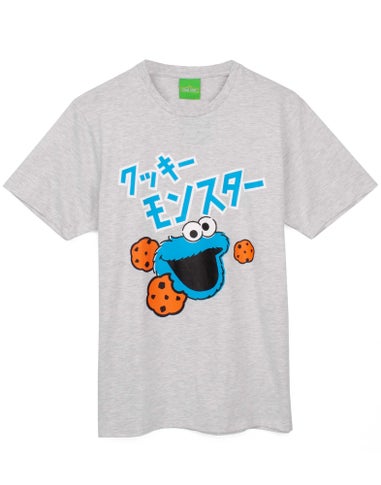Vanilla Underground Sesame Street Adults Cookie Monster Japanese Text Blue PJs