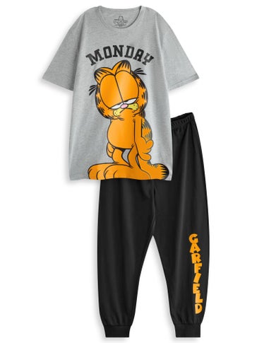 Vanilla Underground Garfield Adults Multi Character Grey PJs