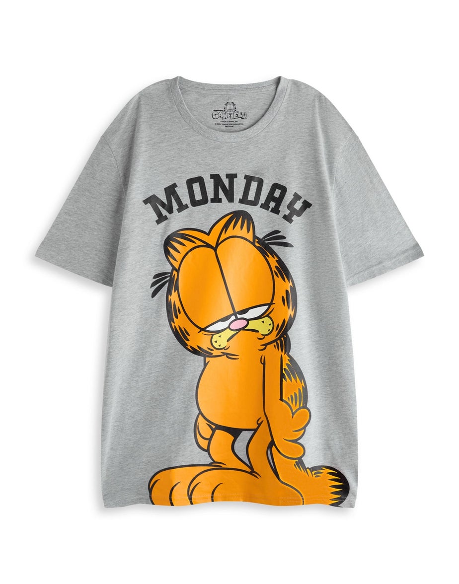 Vanilla Underground Garfield Adults Multi Character Grey PJs