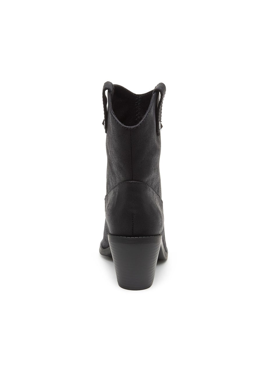 Rocket Dog Black Feather Ankle Boots