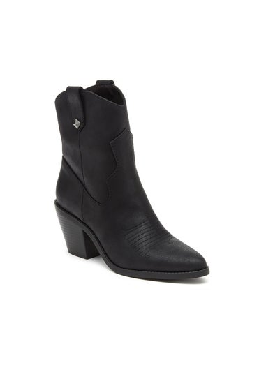 Rocket Dog Black Feather Ankle Boots