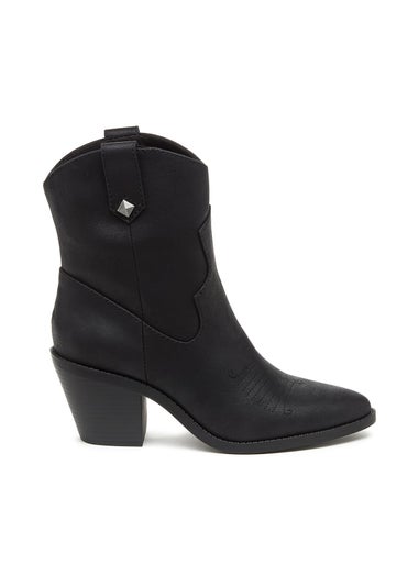 Rocket Dog Black Feather Ankle Boots