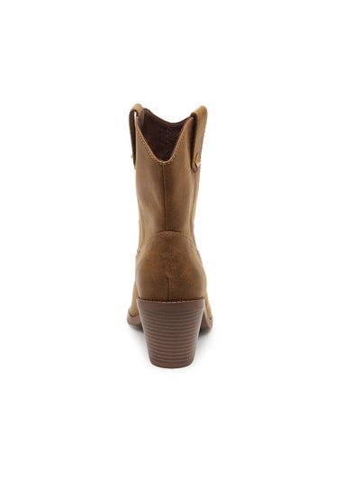Rocket Dog Brown Feather Ankle Boots