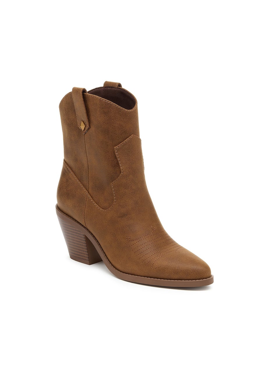 Rocket Dog Brown Feather Ankle Boots