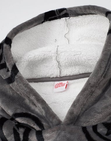 Vanilla Underground Marvel Adults Logo Blanket Grey Hoodie