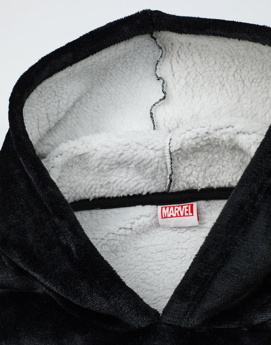 Vanilla Underground Marvel Adults Venom Blanket Black Hoodie