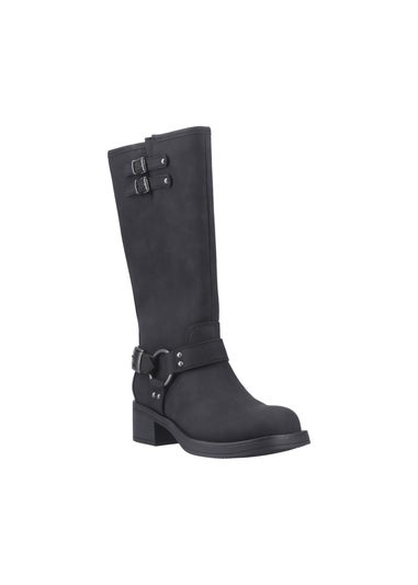 Rocket Dog Black Nash Tall Biker Boots