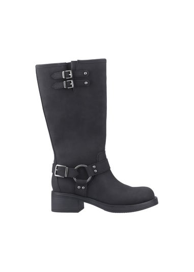 Rocket Dog Black Nash Tall Biker Boots