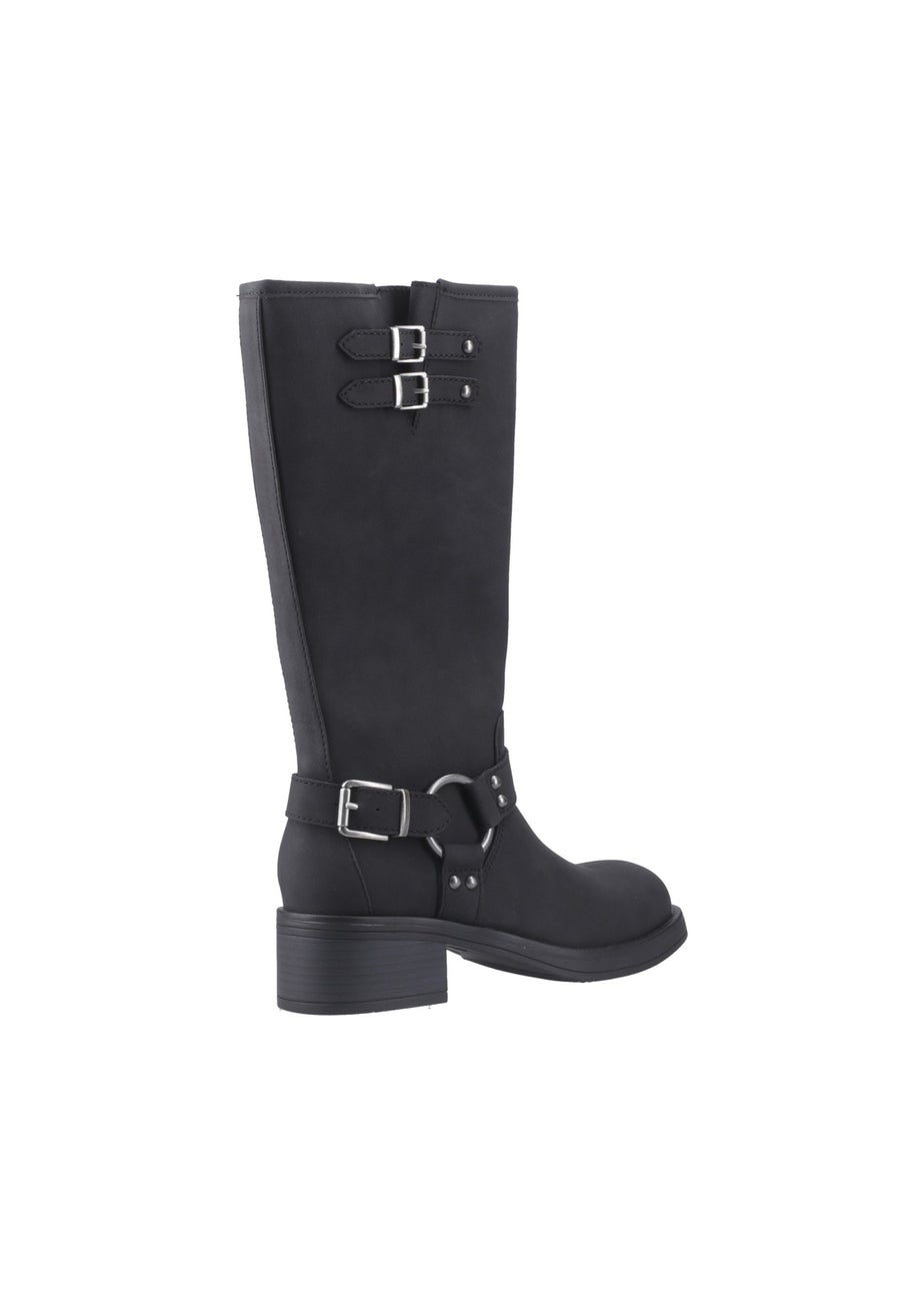 Rocket Dog Black Nash Tall Biker Boots