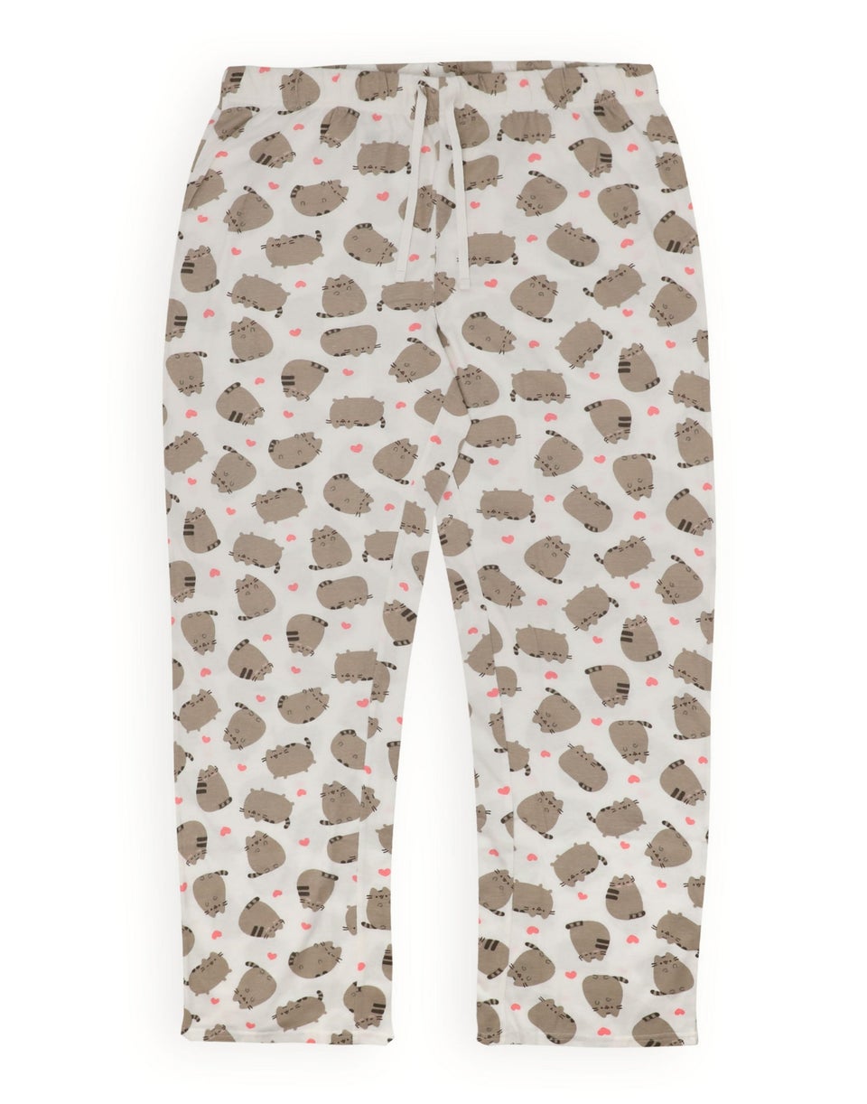 Pusheen Womens Cream Pusheen The Cat Pyjama Set