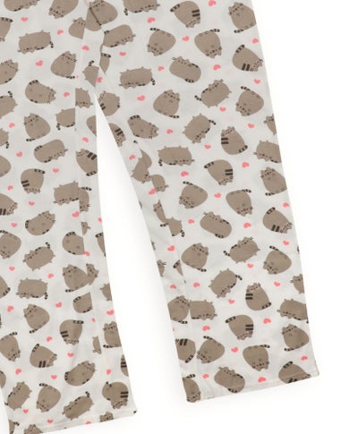 Pusheen Womens Cream Pusheen The Cat Pyjama Set
