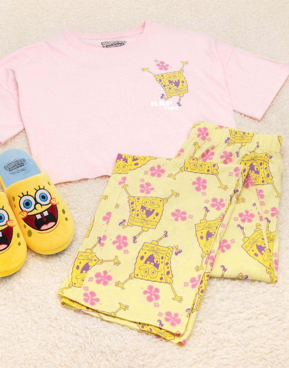 Vanilla Underground SpongeBob SquarePants Adults Spongebob Squarepants Pink PJs