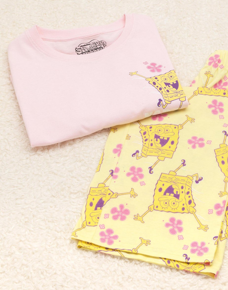 Vanilla Underground SpongeBob SquarePants Adults Spongebob Squarepants Pink PJs