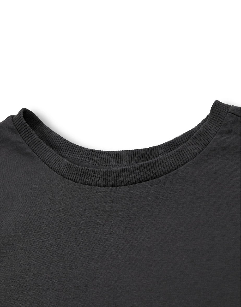 Vanilla Underground Nirvana Adults Rainbow Logo Grey Cropped T-Shirt