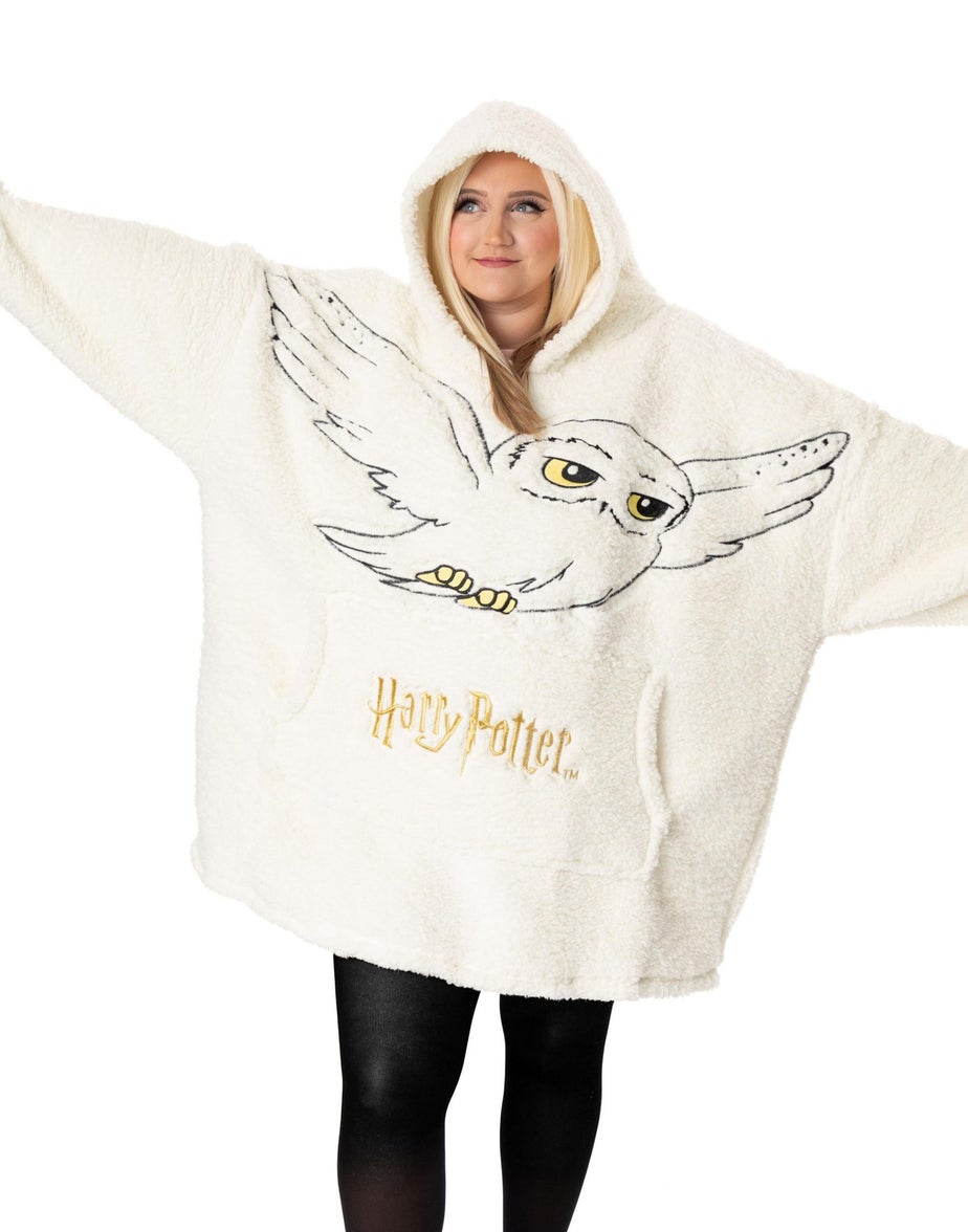 Vanilla Underground Harry Potter Adults Hedwig Blanket Beige Hoodie
