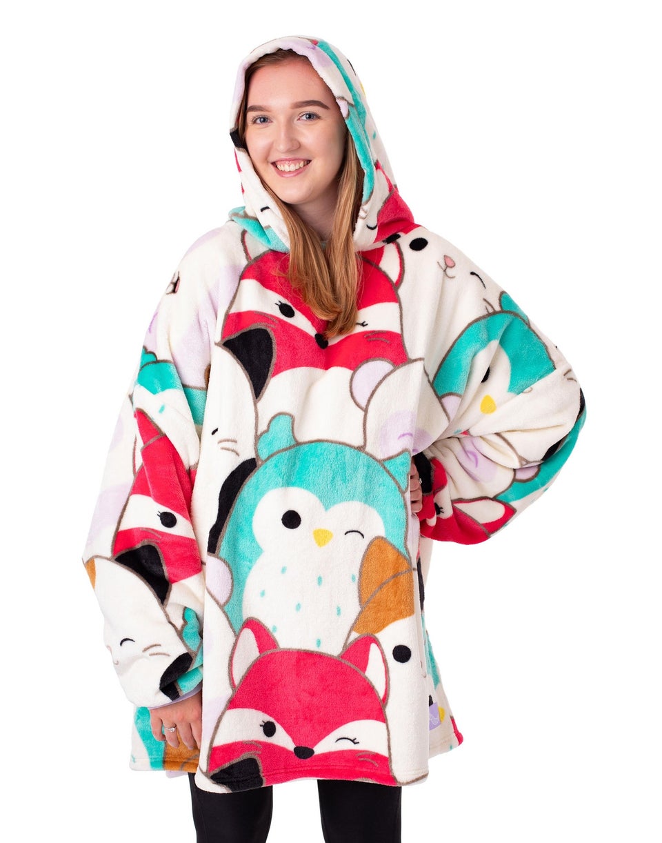 Vanilla Underground Squishmallows Adults Multicoloured Multi Character Blanket Hoodie