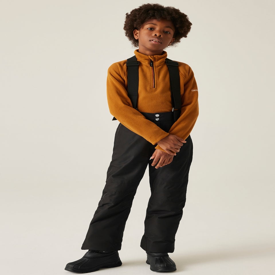 Dare2B Black Kids' Motive Waterproof Salopettes (3-16yrs)