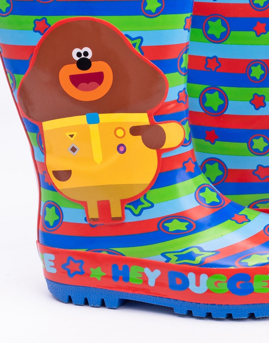 Vanilla Underground Hey Duggee Kids Duggee & All-Over Icon Print Wellies Red