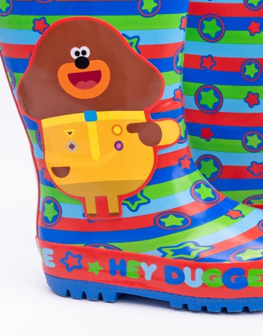 Vanilla Underground Hey Duggee Kids Duggee & All-Over Icon Print Wellies Red