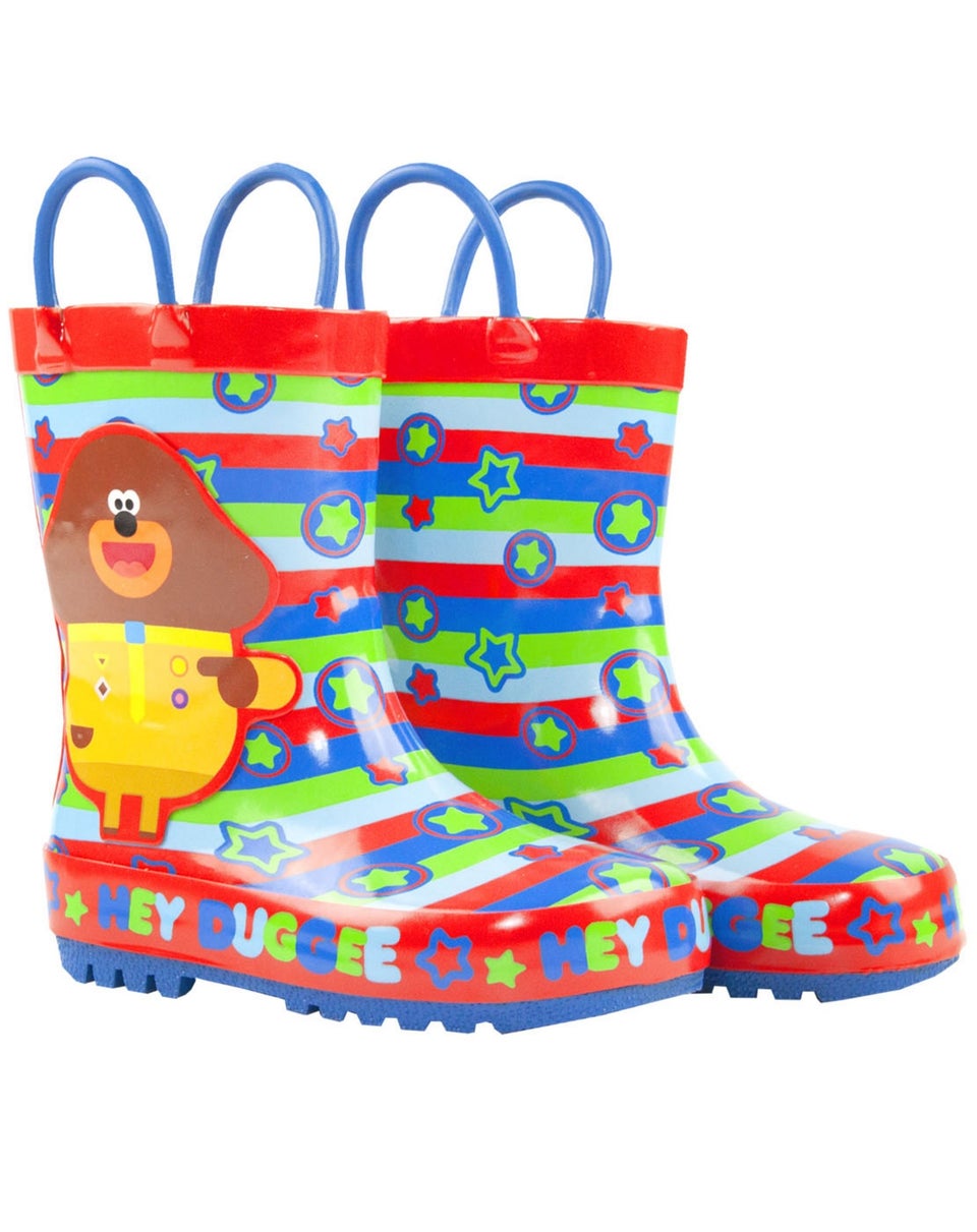 Vanilla Underground Hey Duggee Kids Duggee & All-Over Icon Print Wellies Red