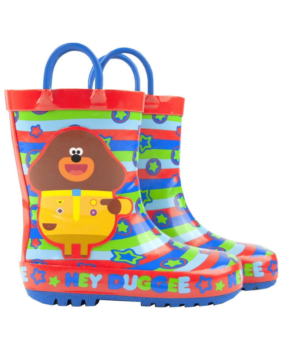 Vanilla Underground Hey Duggee Kids Duggee & All-Over Icon Print Wellies Red