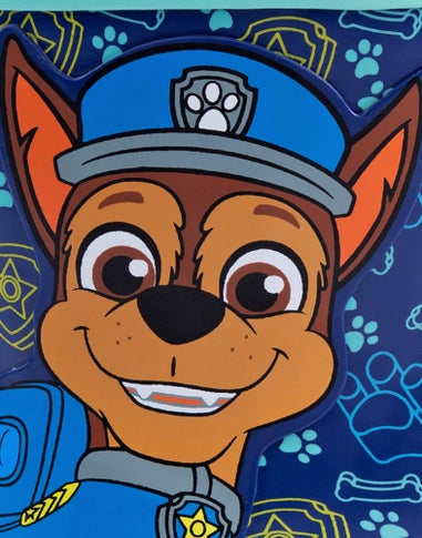 Vanilla Underground Paw Patrol Kids Chase Graphic Wellington Boots with Handles Blue