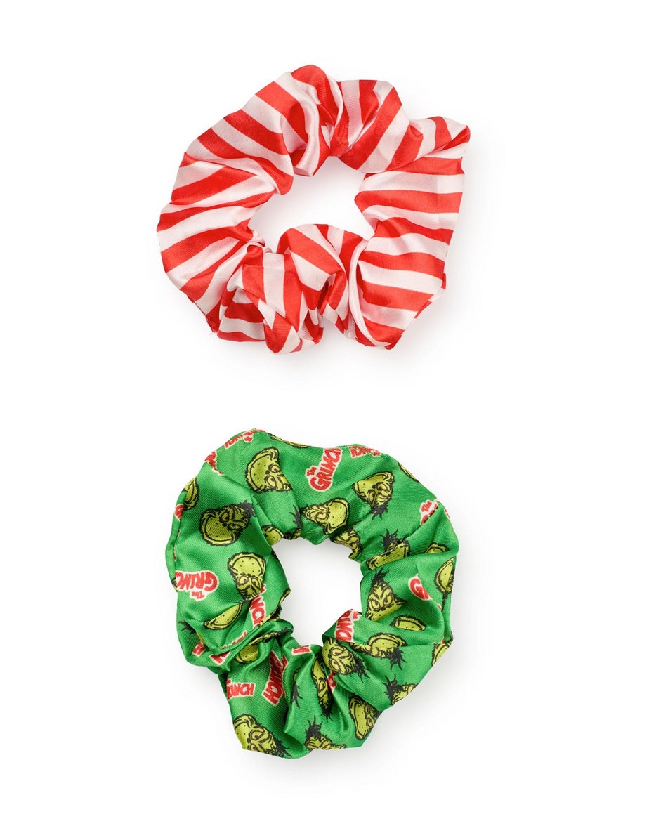 The Grinch Multicoloured Character Face Hair Brush & Scrunchie Set