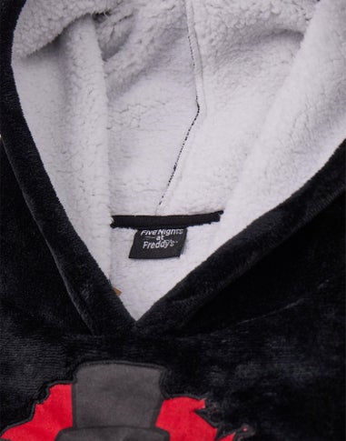 Vanilla Underground Five Nights At Freddy's Kids Character Blanket Black Hoodie