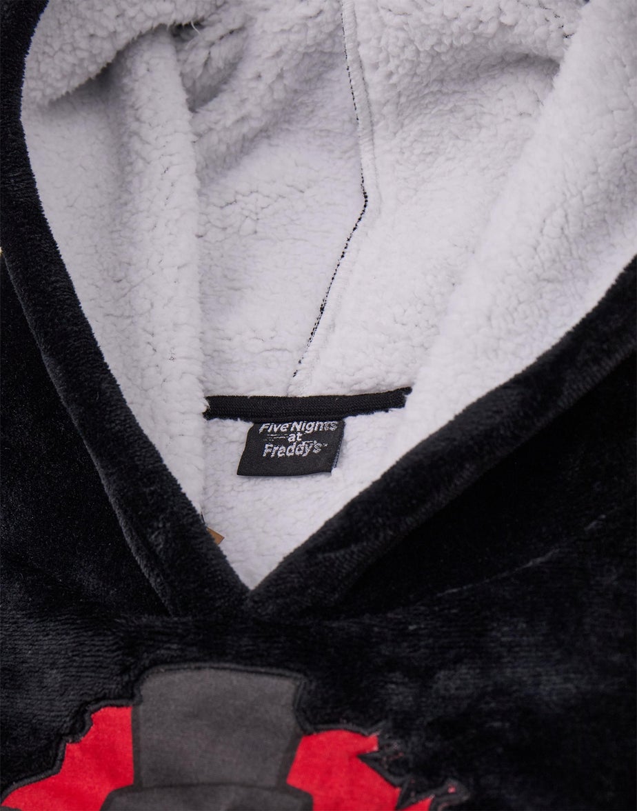 Vanilla Underground Five Nights At Freddy's Kids Character Blanket Black Hoodie