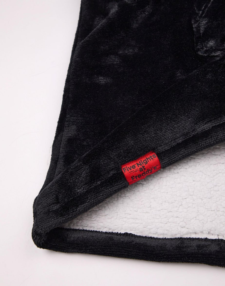 Vanilla Underground Five Nights At Freddy's Kids Character Blanket Black Hoodie