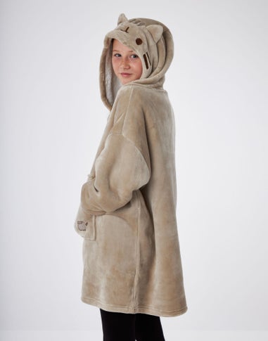 Vanilla Underground Pusheen Kids Character Face Brown Blanket Hoodie