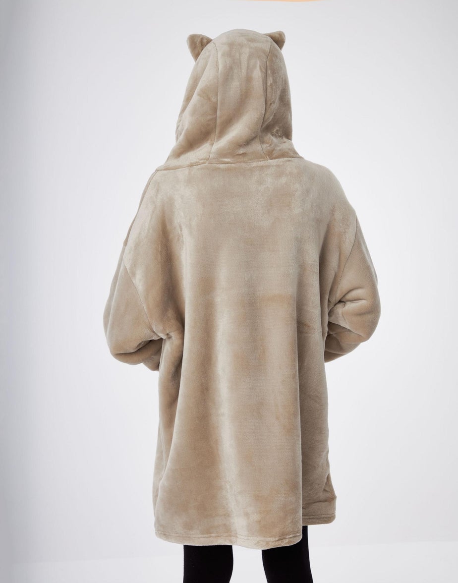 Vanilla Underground Pusheen Kids Character Face Brown Blanket Hoodie