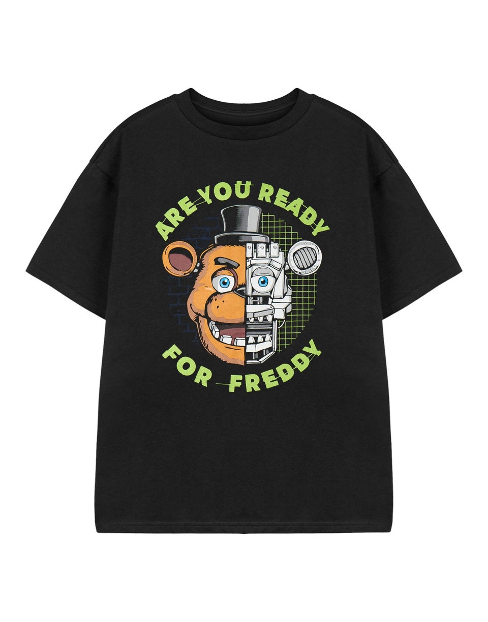 Vanilla Underground Five Nights At Freddy's Kids Are You Ready Black T-Shirt