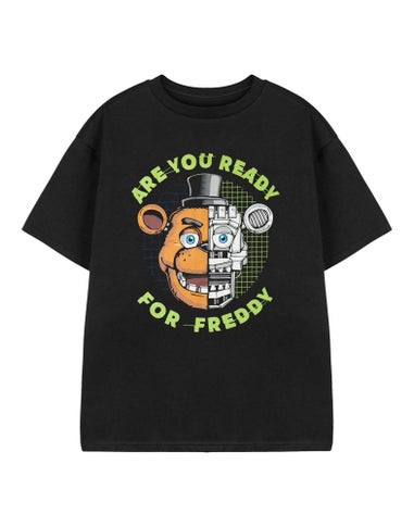 Vanilla Underground Five Nights At Freddy's Kids Are You Ready Black T-Shirt