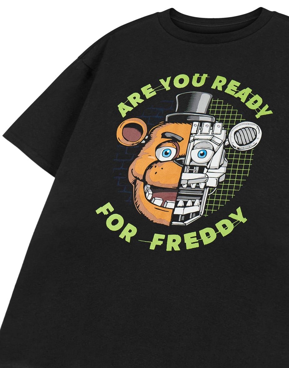 Vanilla Underground Five Nights At Freddy's Kids Are You Ready Black T-Shirt