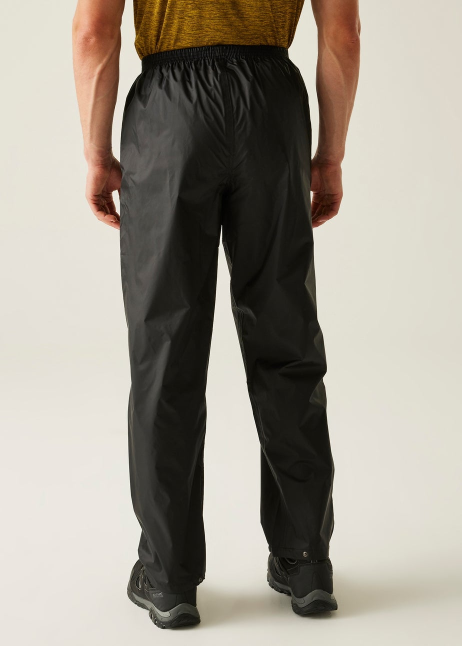 Regatta Kids Pack It Black Waterproof Breathable Isolite Overtrousers