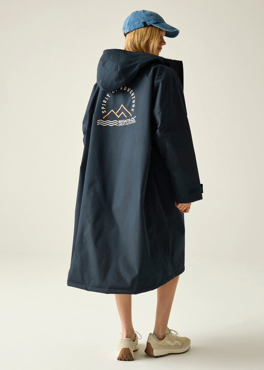 Regatta Navy Adult Waterproof Robe with Hydrafort Technology