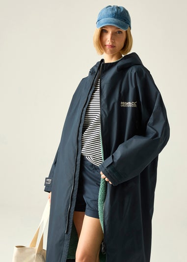 Regatta Navy Adult Waterproof Robe with Hydrafort Technology