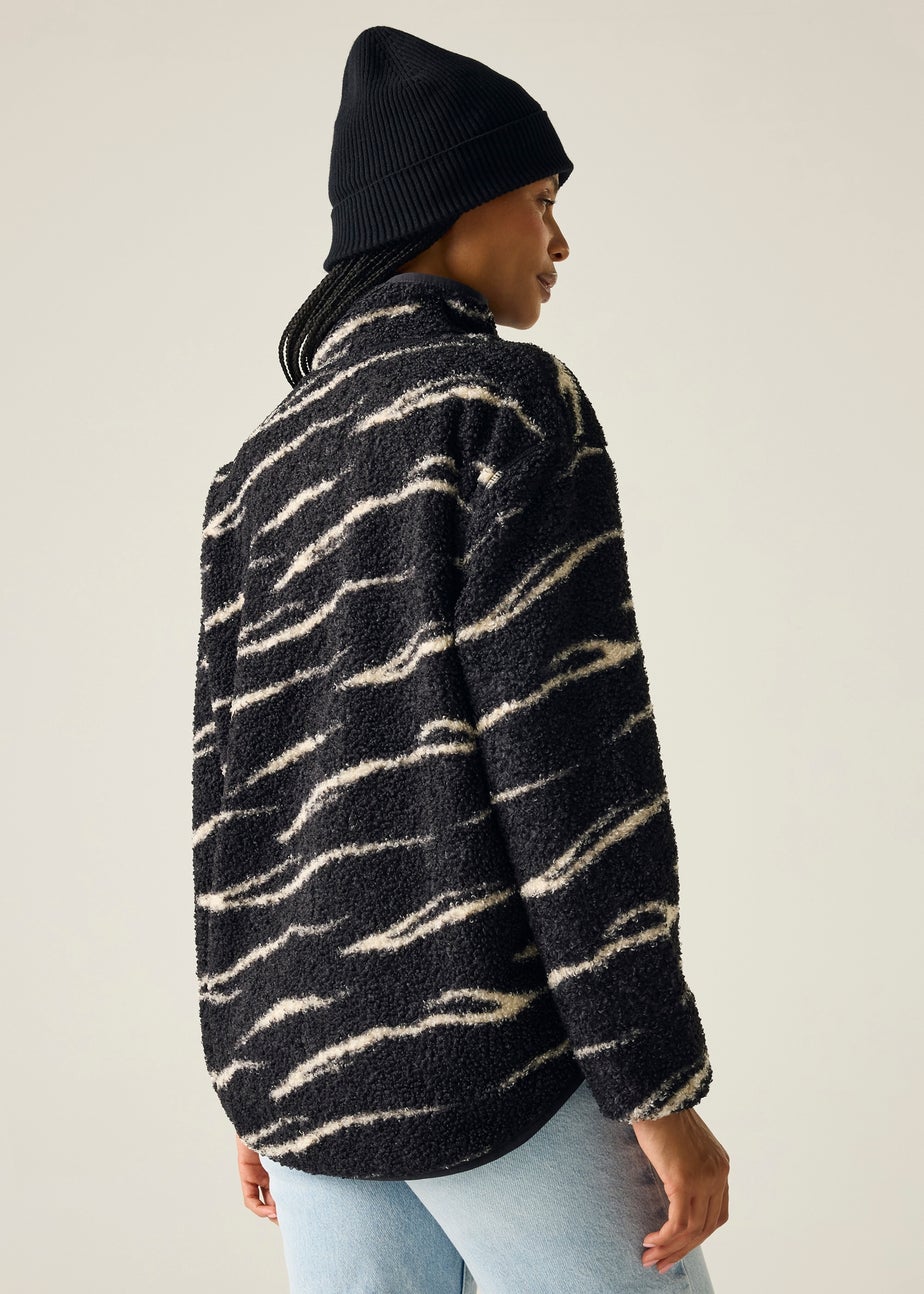 Regatta Black/ White Frankie Borg Half Zip Fleece