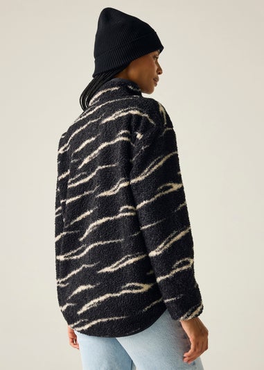 Regatta Black/ White Frankie Borg Half Zip Fleece