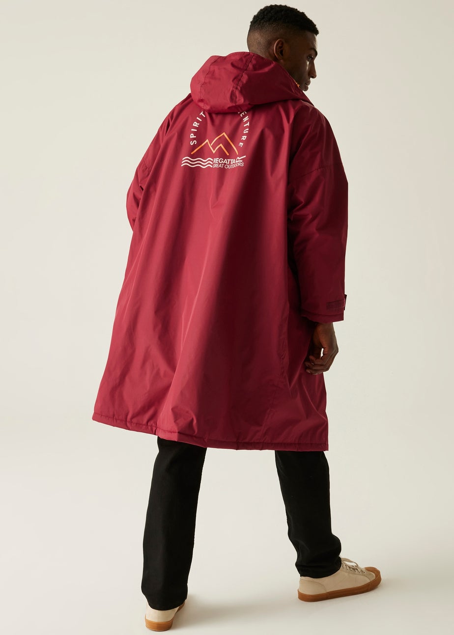 Regatta Burgandy Adult Waterproof Changing Waterproof Robe