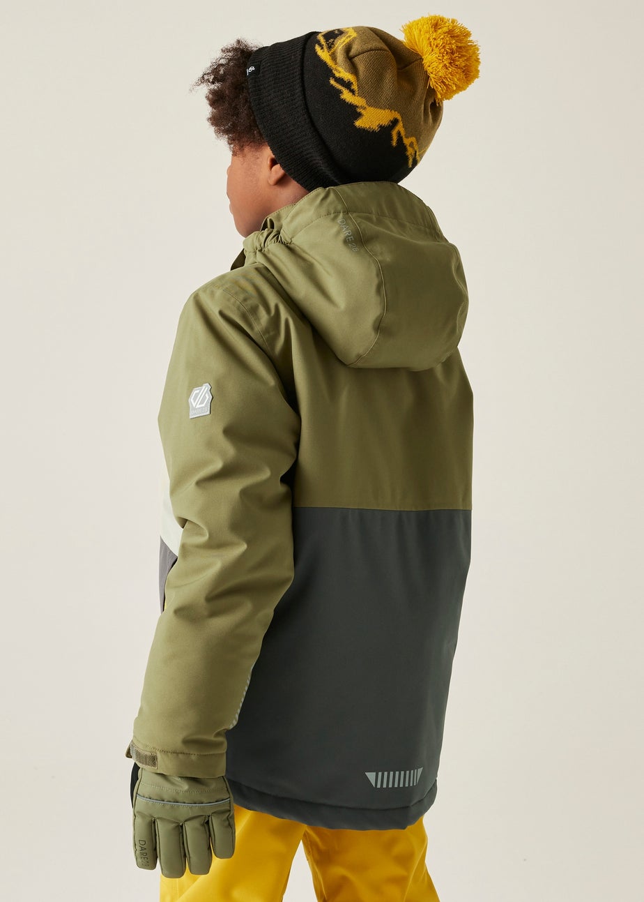 Dare2B Grey Green Kids' Send It! Jacket Waterproof Insulated Jacket (3-16yrs)