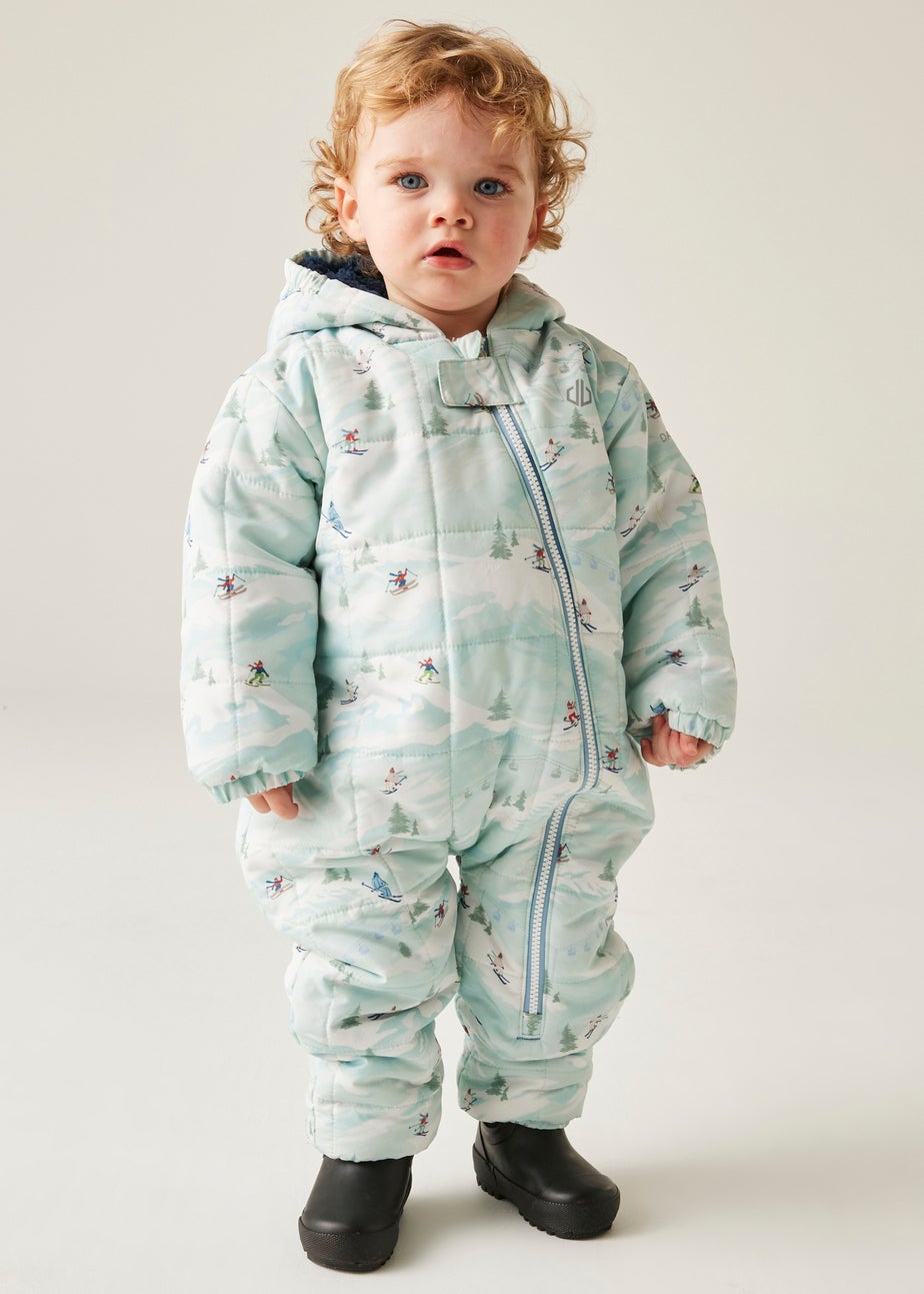 Dare2B Grey/Blue Kids' Bambino II Showerproof Waterproof Insulated Snowsuit (0-72 months)