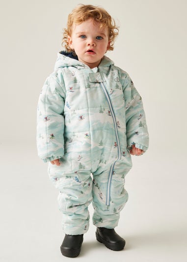 Dare2B Grey/Blue Kids' Bambino II Showerproof Waterproof Insulated Snowsuit (0-72 months)