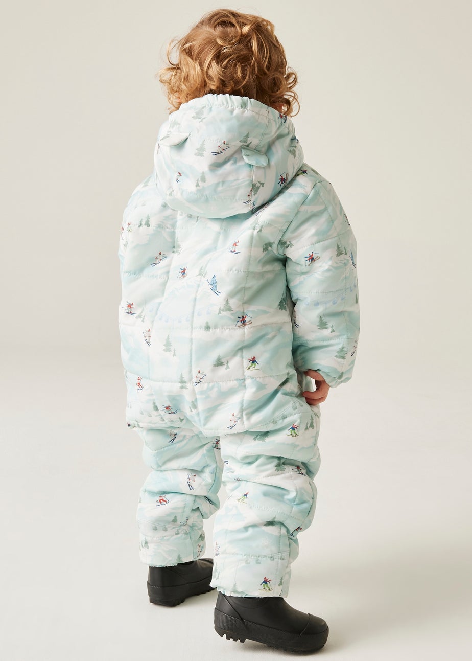 Dare2B Grey/Blue Kids' Bambino II Showerproof Waterproof Insulated Snowsuit (0-72 months)