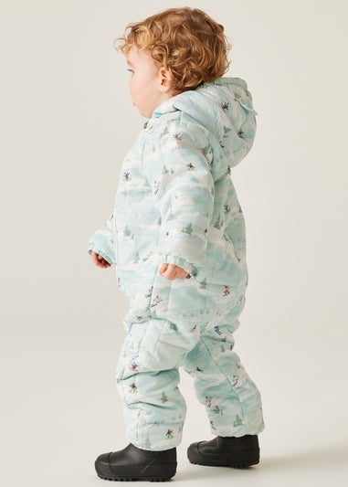 Dare2B Grey/Blue Kids' Bambino II Showerproof Waterproof Insulated Snowsuit (0-72 months)