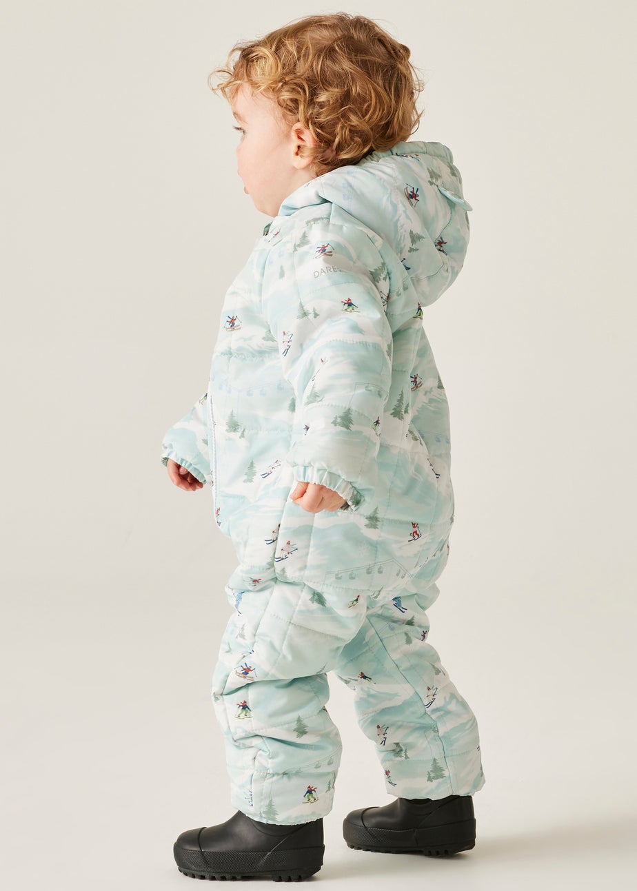 Dare2B Grey/Blue Kids' Bambino II Showerproof Waterproof Insulated Snowsuit (0-72 months)